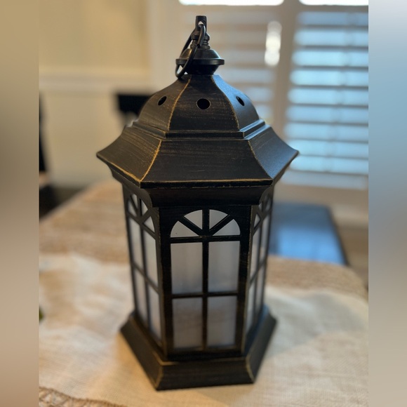 Lantern light decor color changing faux distressed iron look - Picture 8 of 16